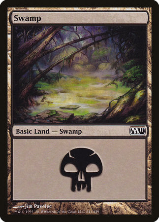 Swamp (241) [Magic 2011] | Cards and Coasters CA