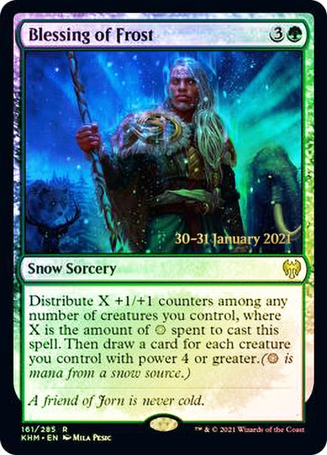 Blessing of Frost  [Kaldheim Prerelease Promos] | Cards and Coasters CA