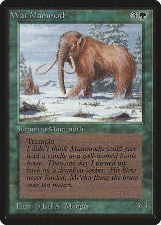 War Mammoth [Limited Edition Beta] | Cards and Coasters CA