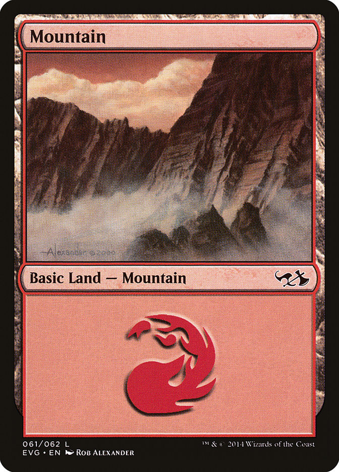 Mountain (61) (Elves vs. Goblins) [Duel Decks Anthology] | Cards and Coasters CA