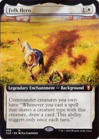 Folk Hero (Extended Art) [Commander Legends: Battle for Baldur's Gate] | Cards and Coasters CA