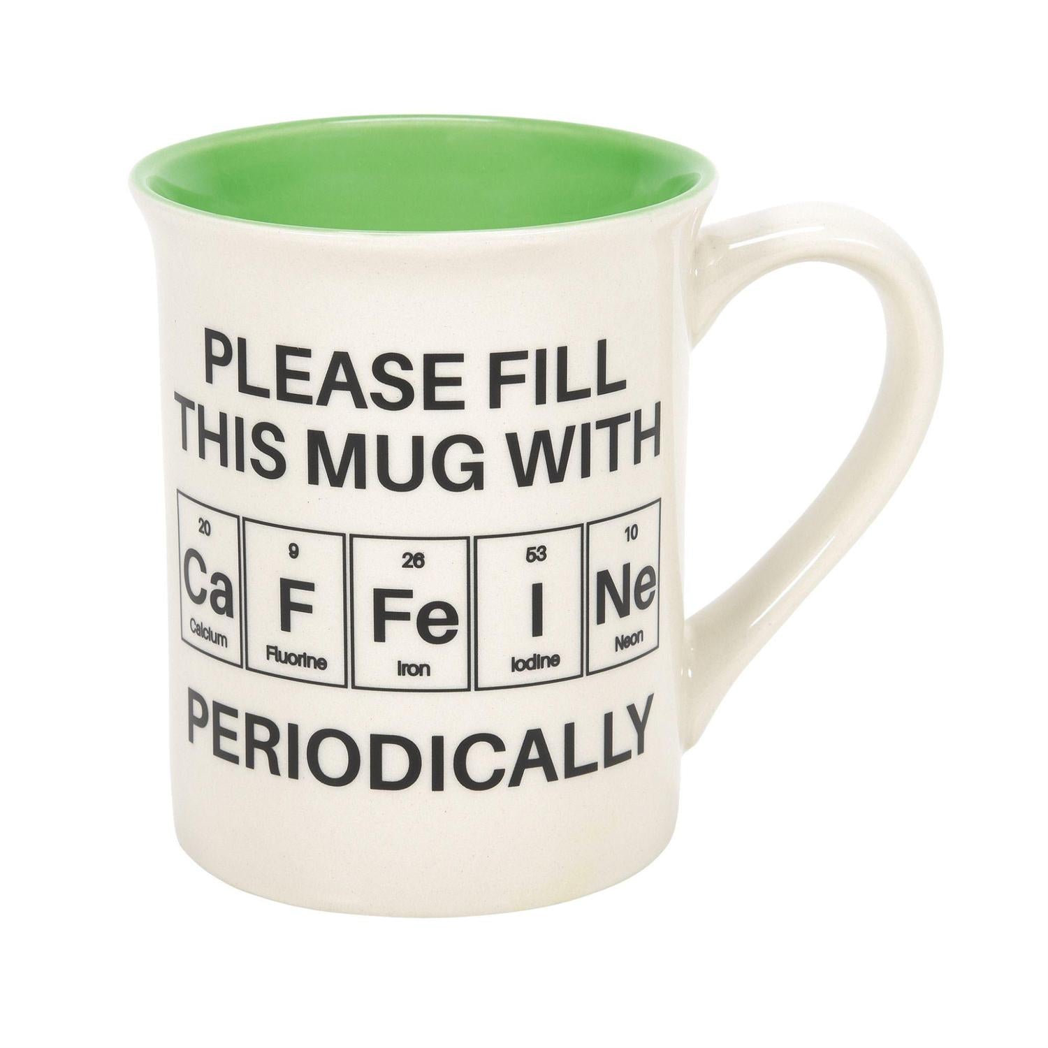 CAFFEINE PERIODIC TABLE MUG | Cards and Coasters CA