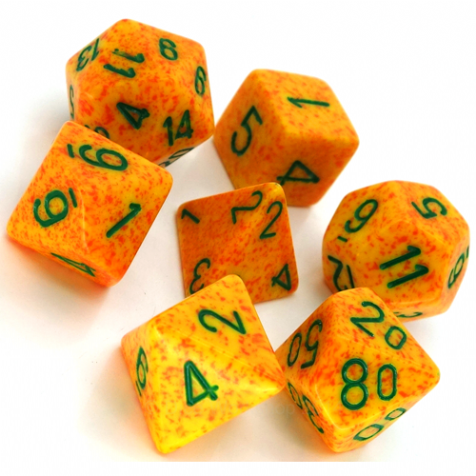 Koplow Poly Dice Set of 7 - Speckled | Cards and Coasters CA