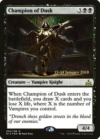 Champion of Dusk [Rivals of Ixalan Promos] | Cards and Coasters CA