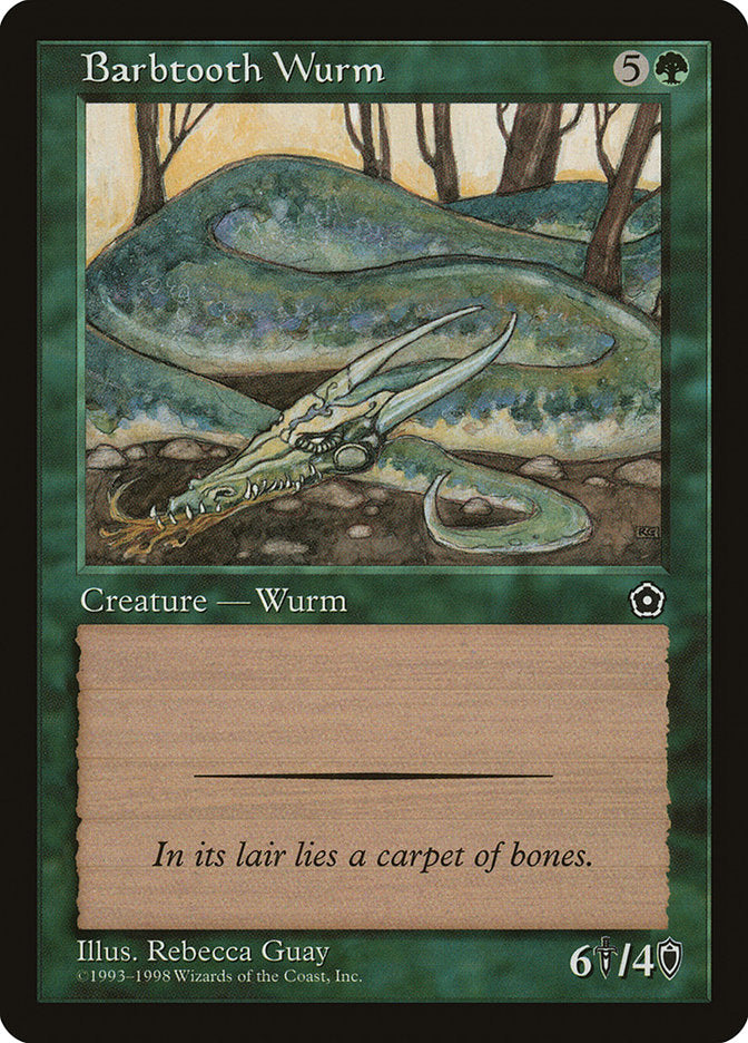 Barbtooth Wurm [Portal Second Age] | Cards and Coasters CA