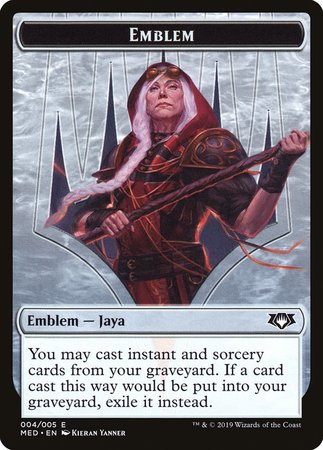 Emblem -  Jaya Ballard [Mythic Edition Tokens] | Cards and Coasters CA