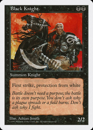 Black Knight [Fifth Edition] | Cards and Coasters CA