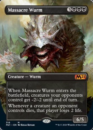 Massacre Wurm (Alternate Art) [Core Set 2021] | Cards and Coasters CA