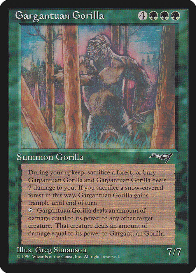 Gargantuan Gorilla [Alliances] | Cards and Coasters CA