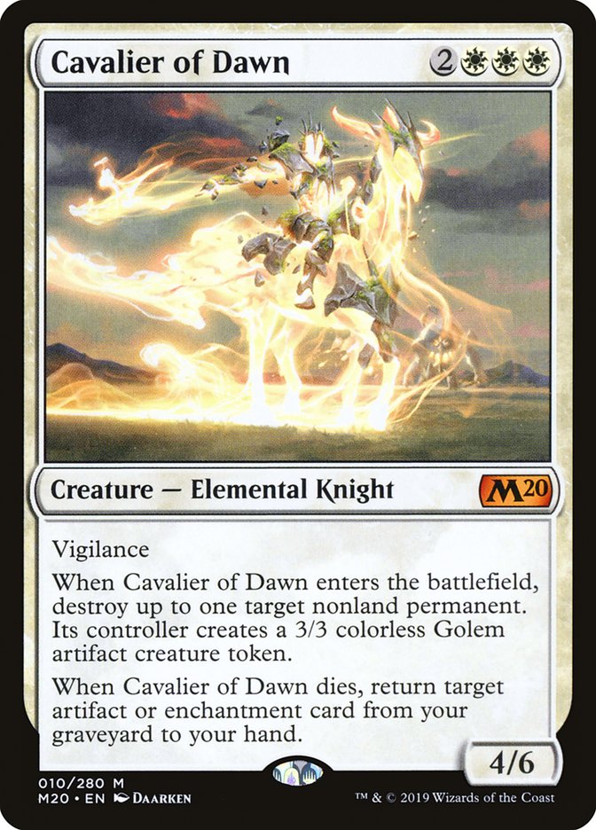 Cavalier of Dawn [Core Set 2020] | Cards and Coasters CA