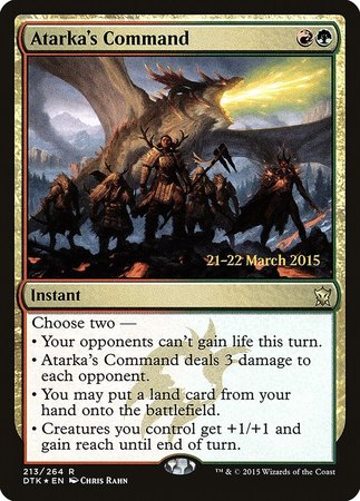 Atarka's Command [Dragons of Tarkir Promos] | Cards and Coasters CA