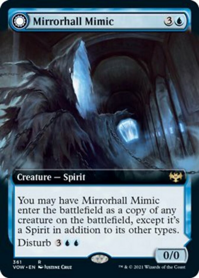 Mirrorhall Mimic // Ghastly Mimicry (Extended) [Innistrad: Crimson Vow] | Cards and Coasters CA