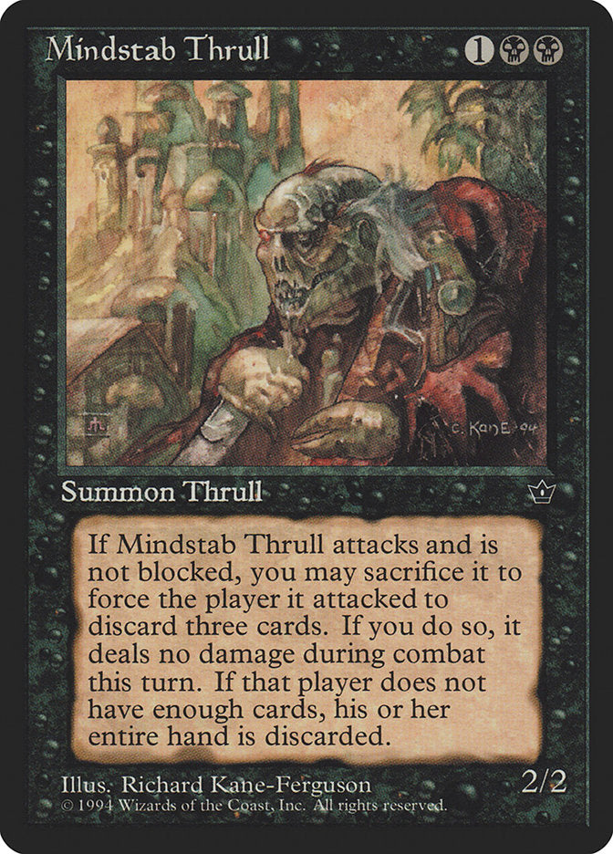 Mindstab Thrull (Richard Kane Ferguson) [Fallen Empires] | Cards and Coasters CA