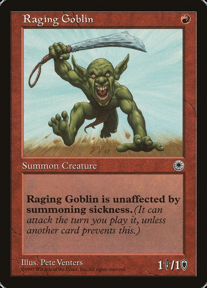 Raging Goblin (No Flavor Text) [Portal] | Cards and Coasters CA