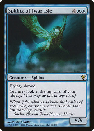 Sphinx of Jwar Isle [Zendikar] | Cards and Coasters CA