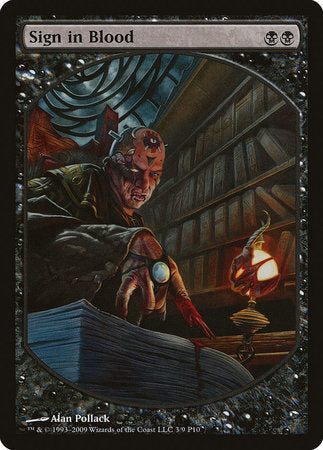 Sign in Blood [Magic Player Rewards 2010] | Cards and Coasters CA