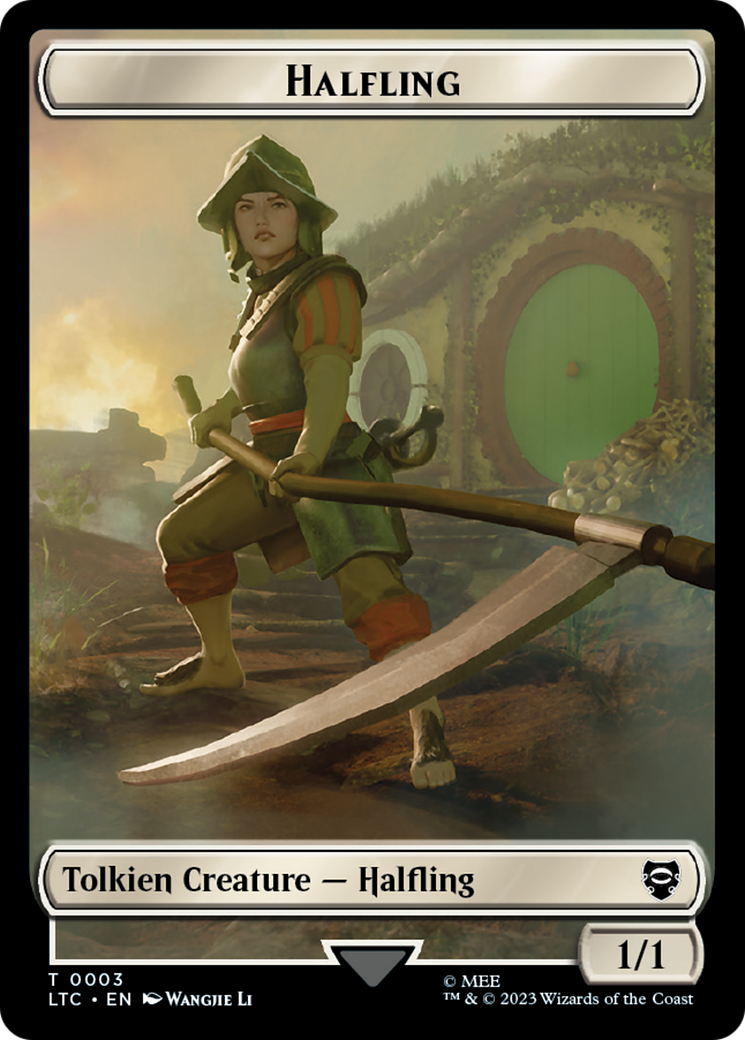 Halfling // Treasure Token [The Lord of the Rings: Tales of Middle-Earth Commander Tokens] | Cards and Coasters CA