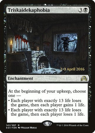 Triskaidekaphobia [Shadows over Innistrad Promos] | Cards and Coasters CA