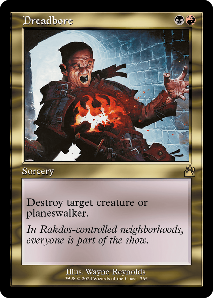Dreadbore (Retro Frame) [Ravnica Remastered] | Cards and Coasters CA