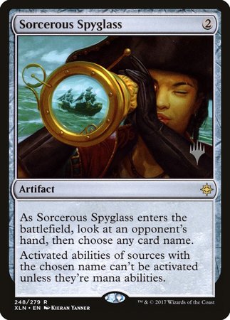 Sorcerous Spyglass [Ixalan Promos] | Cards and Coasters CA
