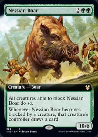 Nessian Boar (Extended Art) [Theros Beyond Death] | Cards and Coasters CA