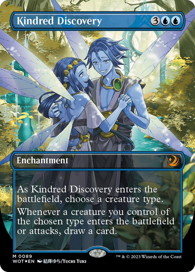 Kindred Discovery (Anime Borderless) (Confetti Foil) [Wilds of Eldraine: Enchanting Tales] | Cards and Coasters CA