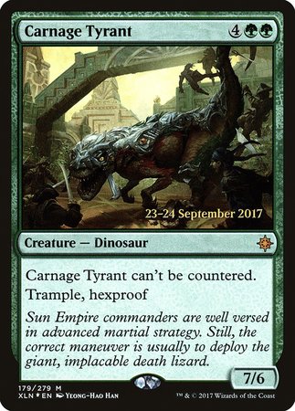 Carnage Tyrant [Ixalan Promos] | Cards and Coasters CA