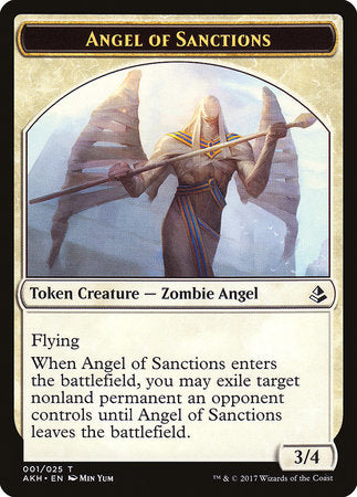 Angel of Sanctions Token [Amonkhet Tokens] | Cards and Coasters CA