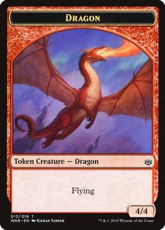 Dragon Token [War of the Spark Tokens] | Cards and Coasters CA