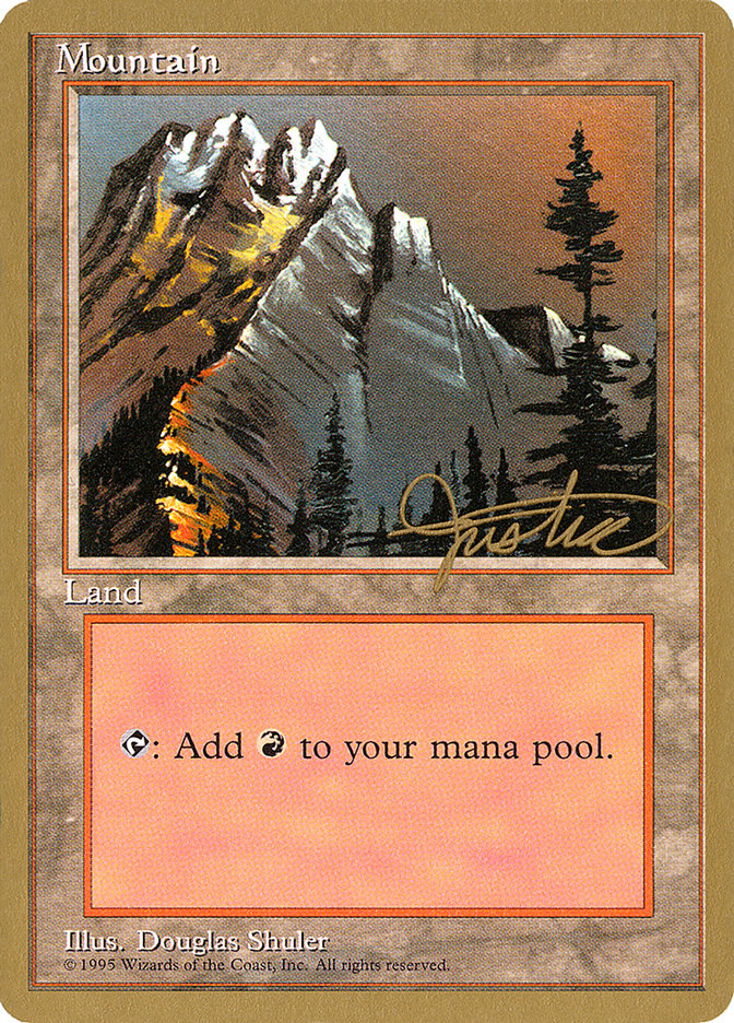 Mountain (mj373) (Mark Justice) [Pro Tour Collector Set] | Cards and Coasters CA