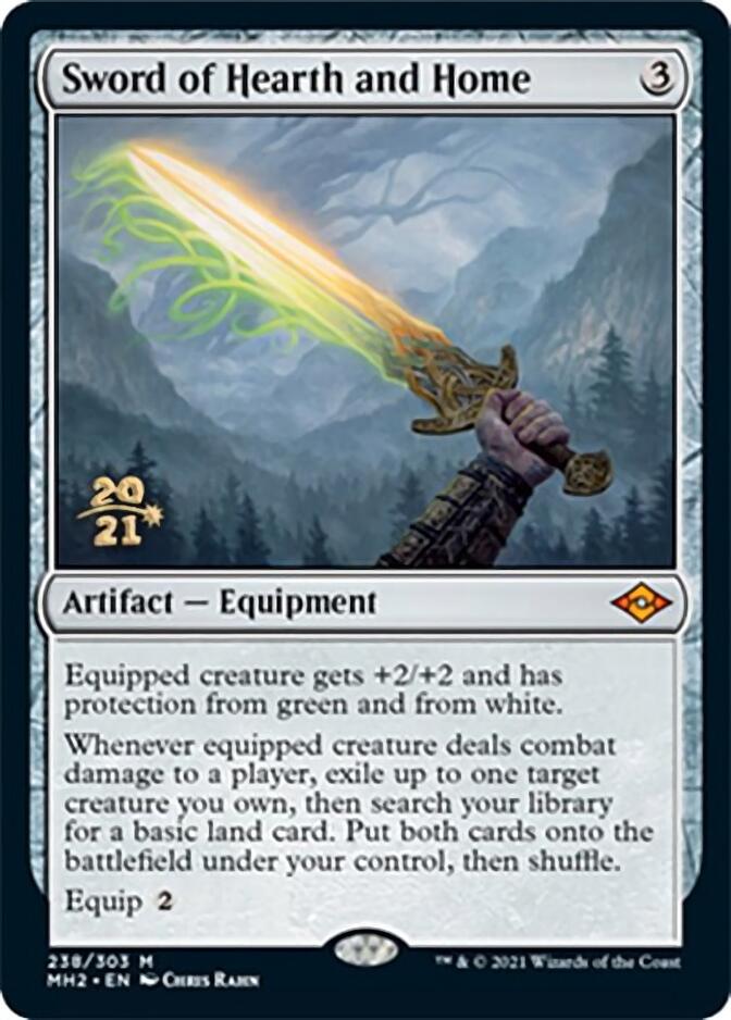 Sword of Hearth and Home [Modern Horizons 2 Prerelease Promos] | Cards and Coasters CA