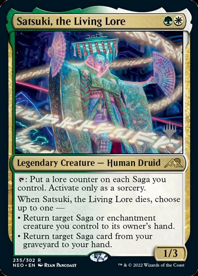 Satsuki, the Living Lore (Promo Pack) [Kamigawa: Neon Dynasty Promos] | Cards and Coasters CA