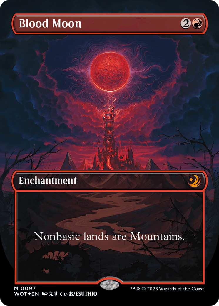 Blood Moon (Anime Borderless) (Confetti Foil) [Wilds of Eldraine: Enchanting Tales] | Cards and Coasters CA