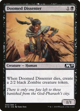 Doomed Dissenter [Core Set 2019] | Cards and Coasters CA