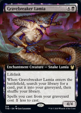 Gravebreaker Lamia (Extended Art) [Theros Beyond Death] | Cards and Coasters CA