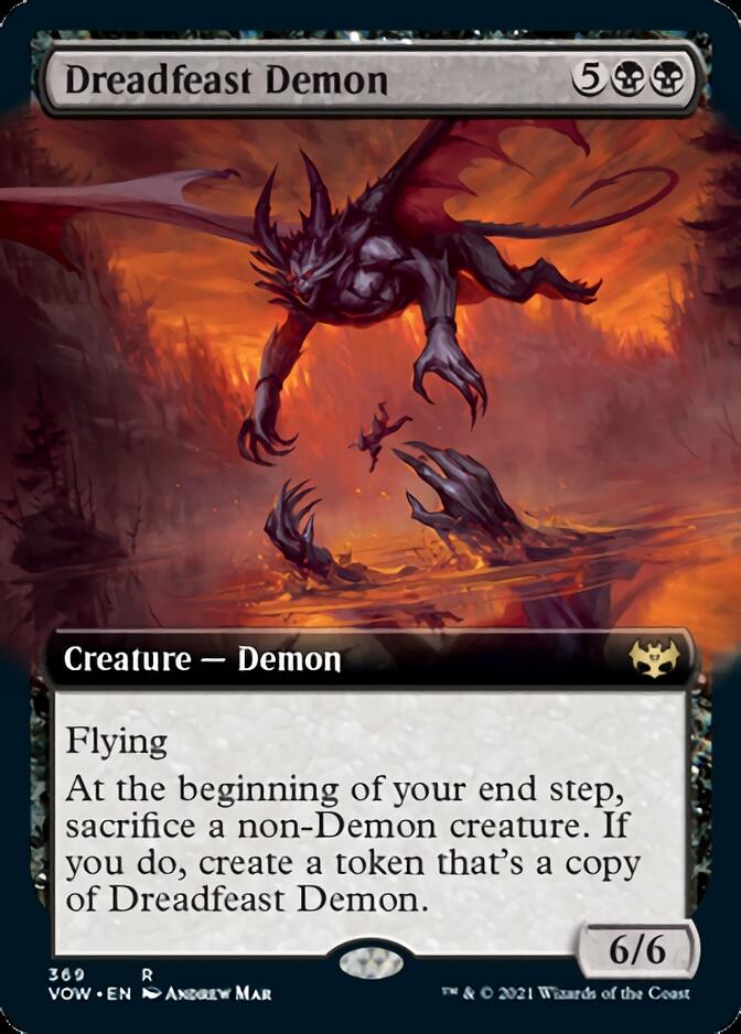 Dreadfeast Demon (Extended) [Innistrad: Crimson Vow] | Cards and Coasters CA