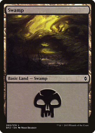 Swamp (260) [Battle for Zendikar] | Cards and Coasters CA