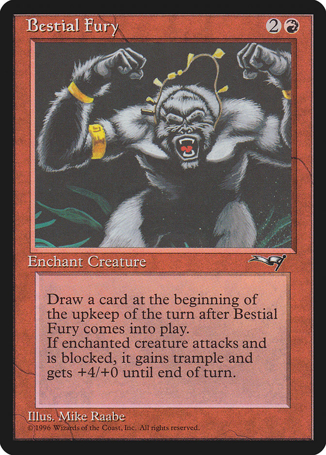 Bestial Fury (Fists Raised) [Alliances] | Cards and Coasters CA