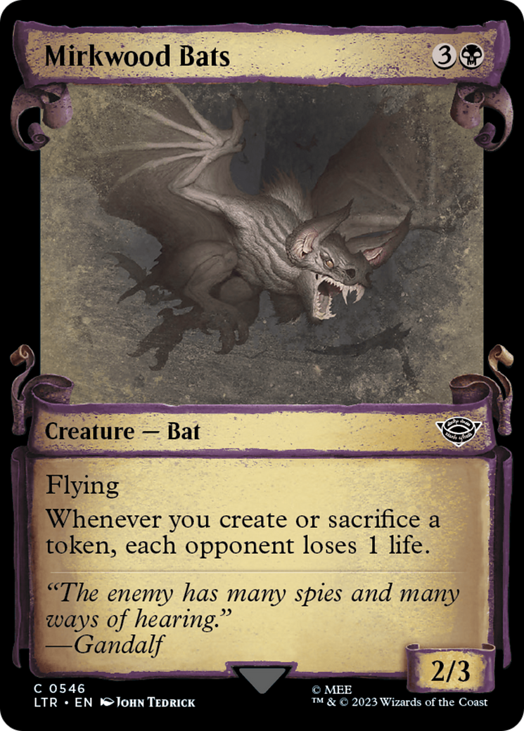 Mirkwood Bats [The Lord of the Rings: Tales of Middle-Earth Showcase Scrolls] | Cards and Coasters CA