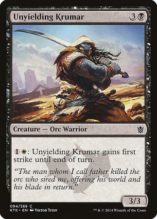 Unyielding Krumar [Khans of Tarkir] | Cards and Coasters CA