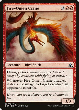 Fire-Omen Crane [Global Series Jiang Yanggu & Mu Yanling] | Cards and Coasters CA