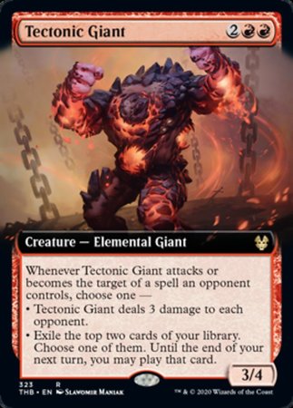 Tectonic Giant (Extended Art) [Theros Beyond Death] | Cards and Coasters CA