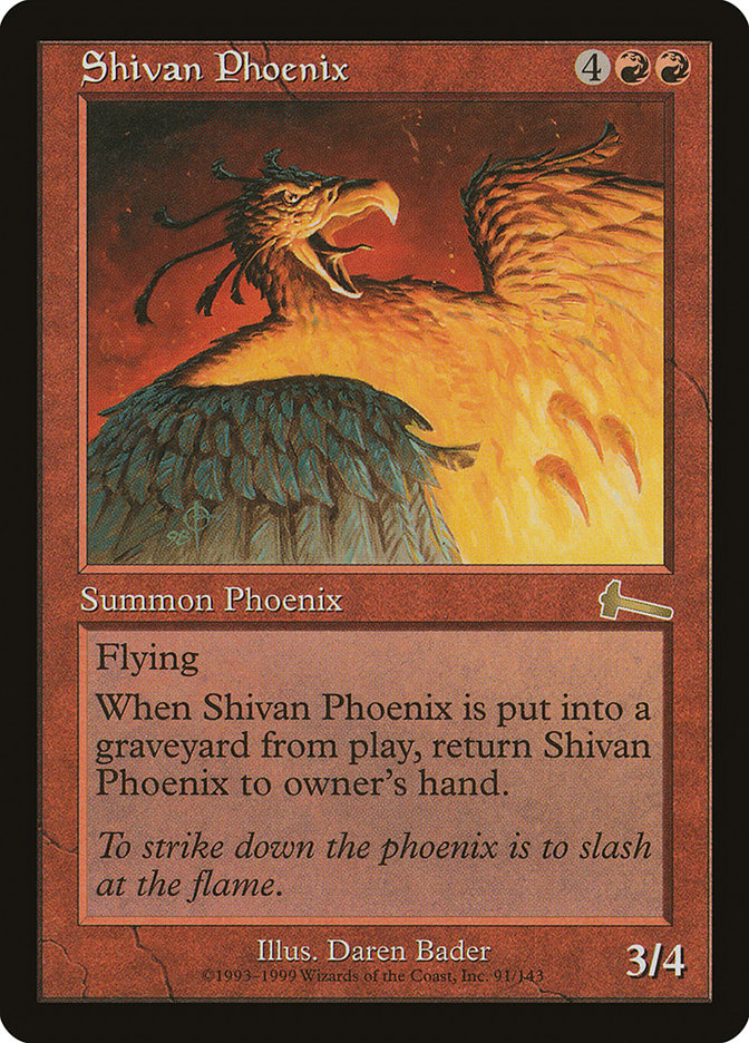 Shivan Phoenix [Urza's Legacy] | Cards and Coasters CA