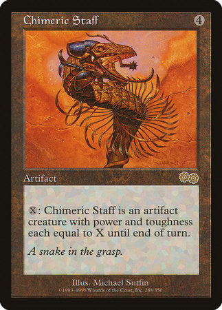 Chimeric Staff [Urza's Saga] | Cards and Coasters CA