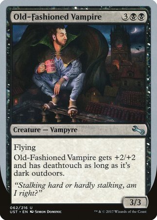 Old-Fashioned Vampire [Unstable] | Cards and Coasters CA