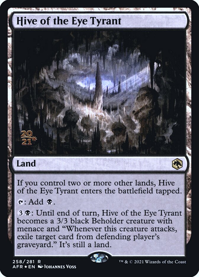 Hive of the Eye Tyrant [Dungeons & Dragons: Adventures in the Forgotten Realms Prerelease Promos] | Cards and Coasters CA