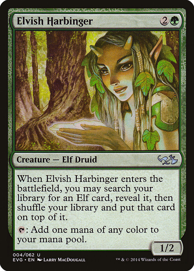 Elvish Harbinger (Elves vs. Goblins) [Duel Decks Anthology] | Cards and Coasters CA