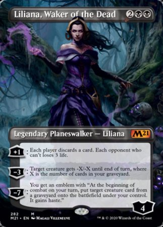 Liliana, Waker of the Dead (Borderless) [Core Set 2021] | Cards and Coasters CA