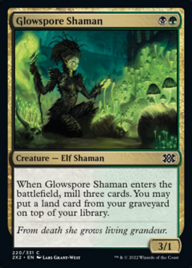 Glowspore Shaman [Double Masters 2022] | Cards and Coasters CA