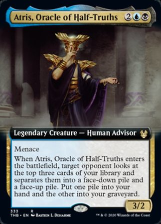 Atris, Oracle of Half-Truths (Extended Art) [Theros Beyond Death] | Cards and Coasters CA